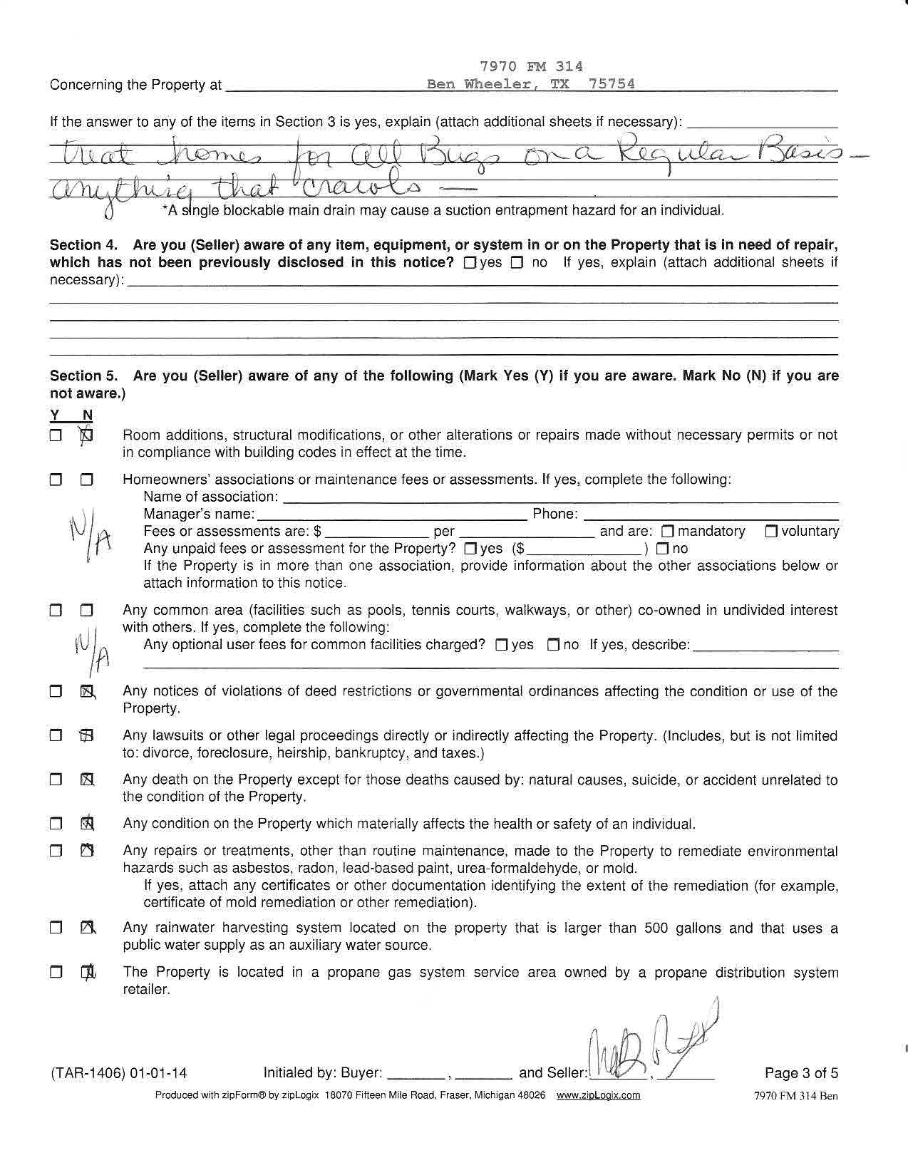 Seller's Disclosure (3)