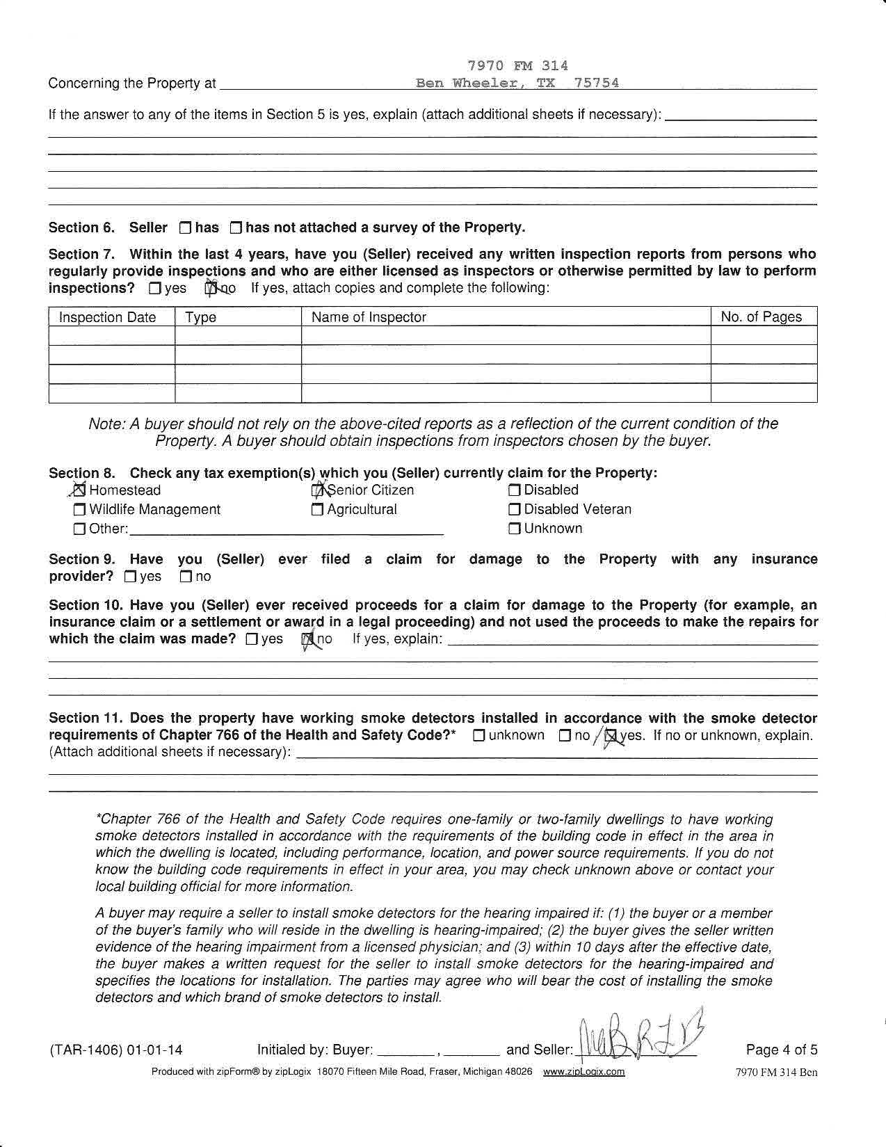 Seller's Disclosure (4)